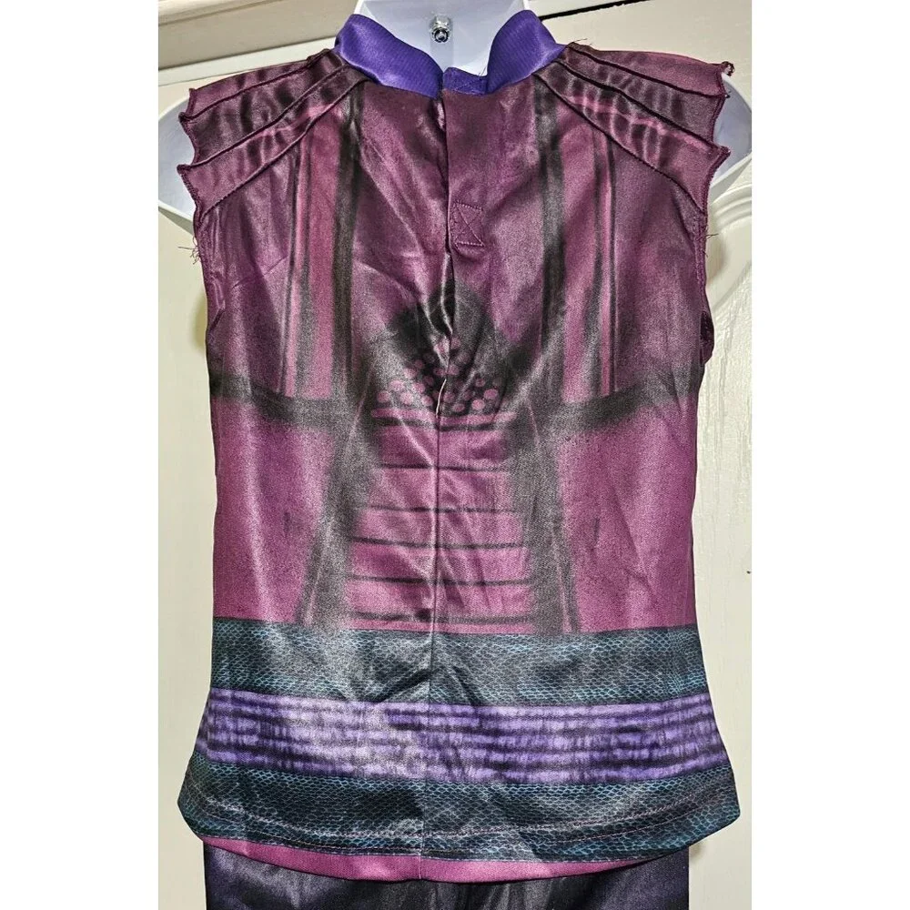 Disney Store Descendants Mal Costume Girls 4 Jacket Top Pants Gloves Halloween